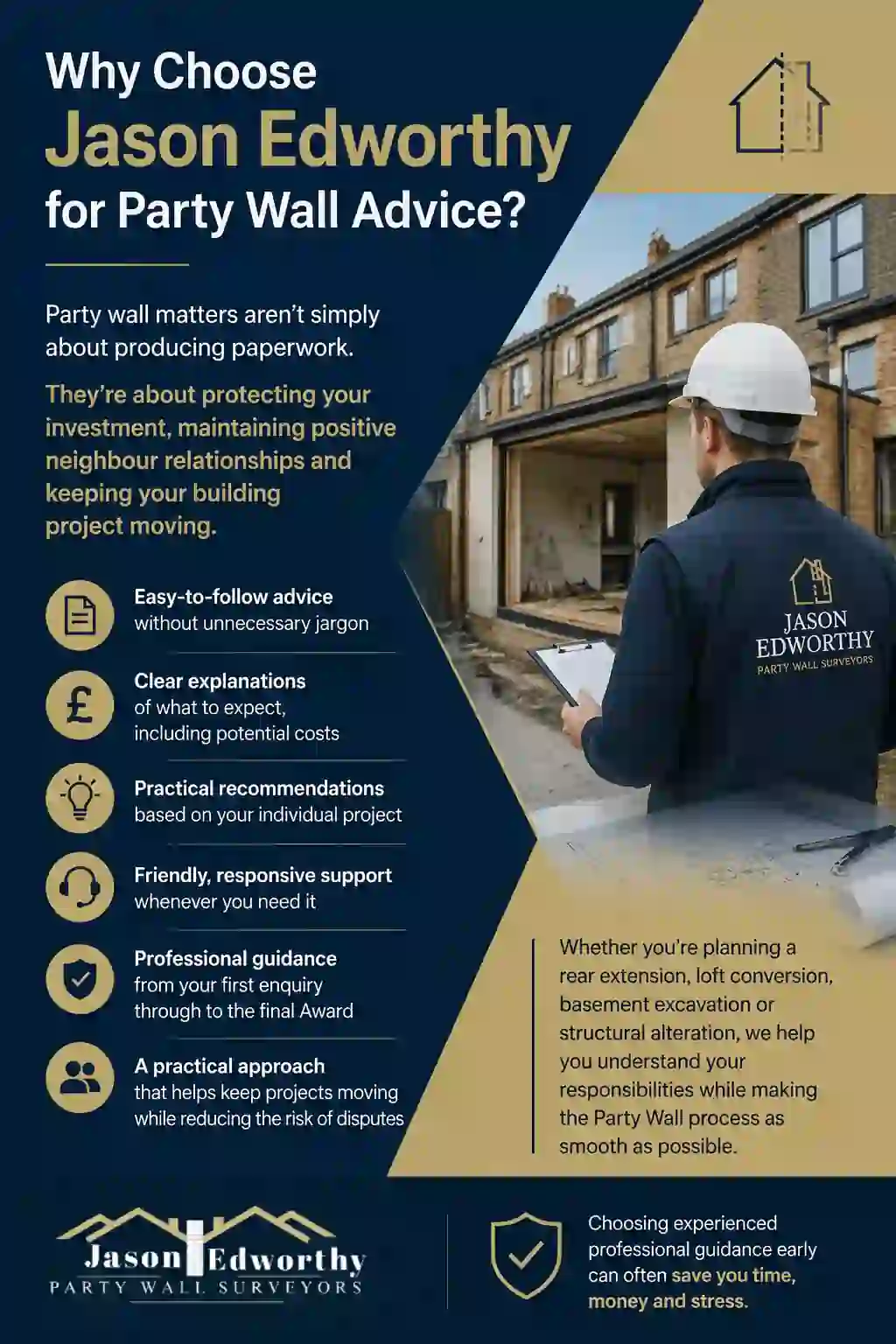Why Choose Jason Edworthy for Party Wall Advice Clacton-on-Sea?